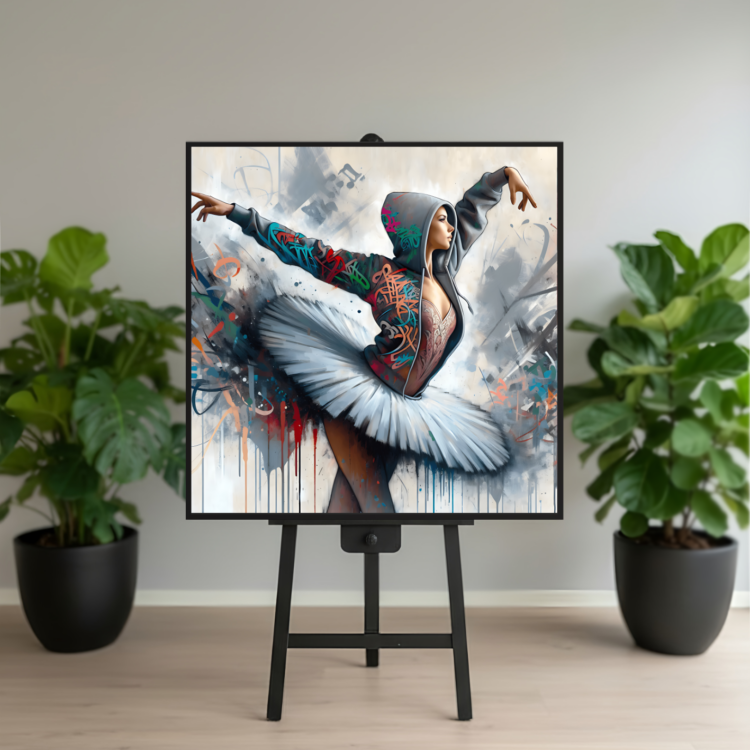 Beauty and the beat #1 100x100 cm lærred - Udstilling