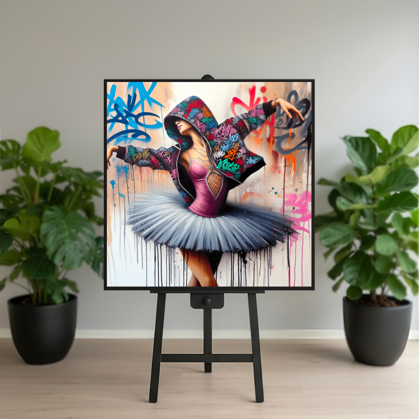 Beauty and the beat #2 100x100 cm lærred - Udstilling