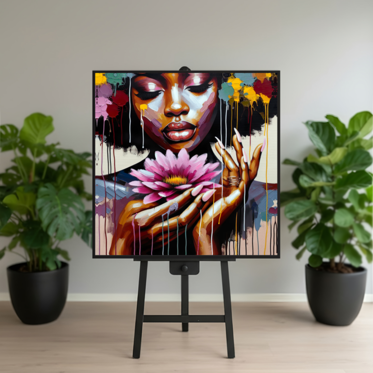 Blooming Beauty 100x100 cm lærred - Udstilling