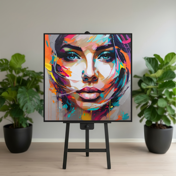 Confidence 100x100 cm lærred - Udstilling