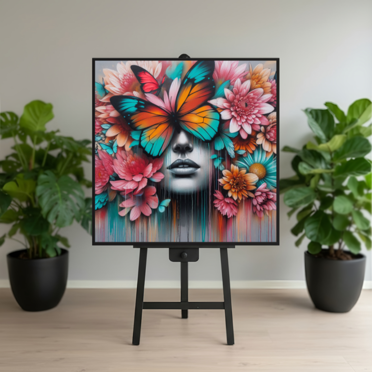 Delicate Beauty #1 100x100 cm lærred - Udstilling