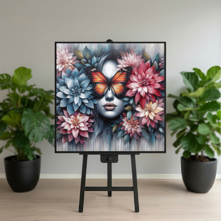 Delicate Beauty #2 100x100 cm lærred - Udstilling