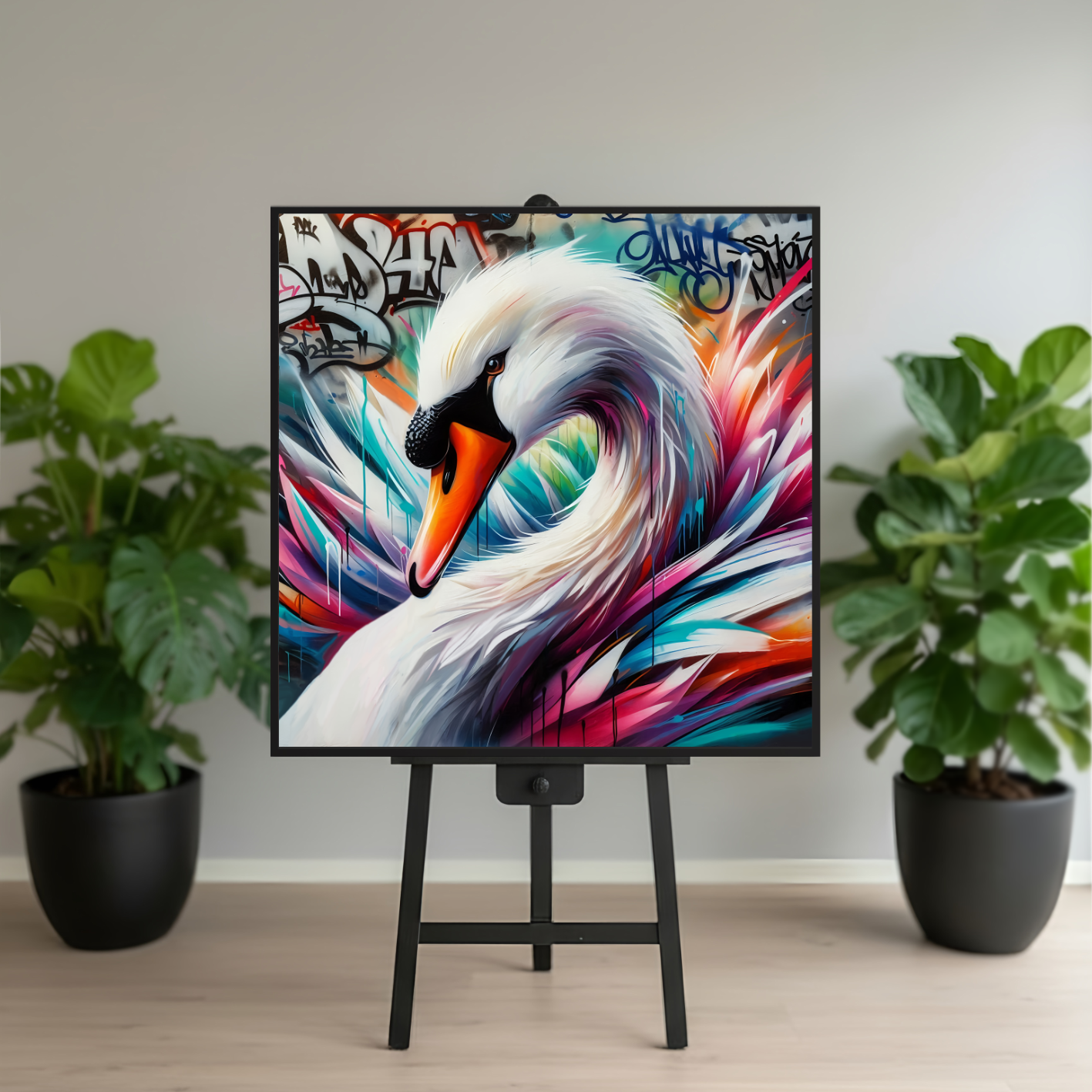 Look at me now 100x100 cm lærred - Udstilling