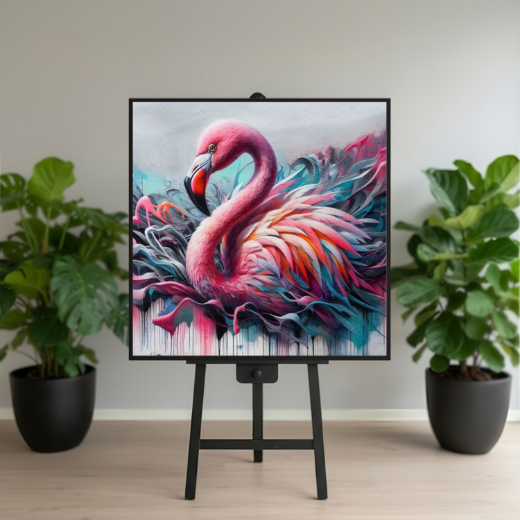 Pretty in Pink 100x100 cm lærred - Udstilling