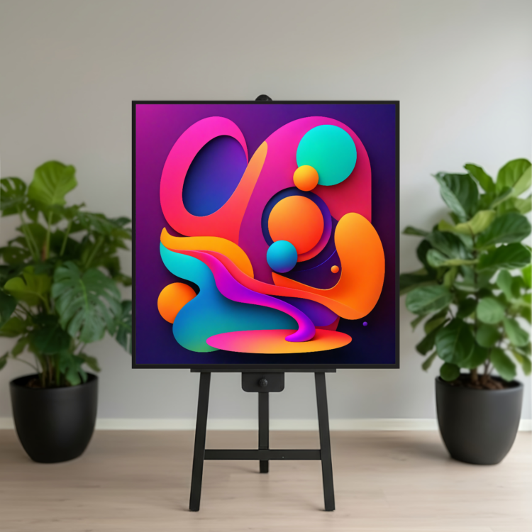 Sunshine on a plate 100x100 cm lærred - Udstilling